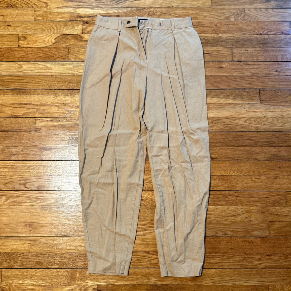 Zara Tan Chinos Relaxed Fit Cotton Blend